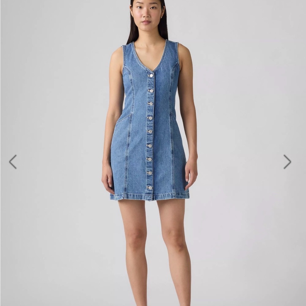 Levi's Blue Denim Vest Dress